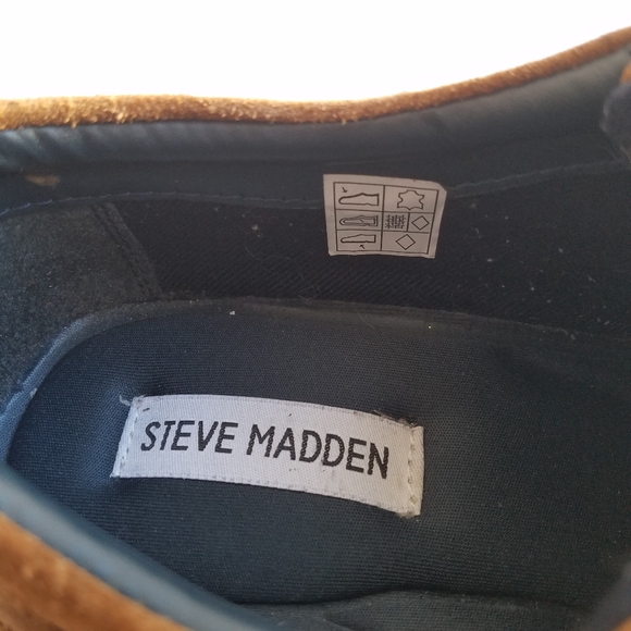 Steve Madden Hatrick 215 Mens Sz 7.5 Suede Oxford Shoes Lace Up Tan Brown main image 8